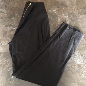 Spandex High Waisted Leggings w/ Gold Zipper